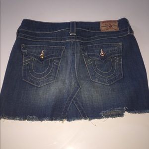 True religion cutoff jean skirt blue 28 Sadie cut
